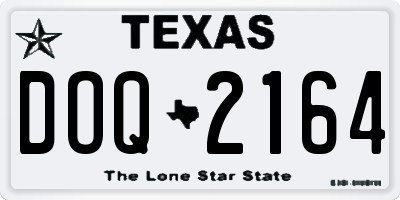 TX license plate DOQ2164