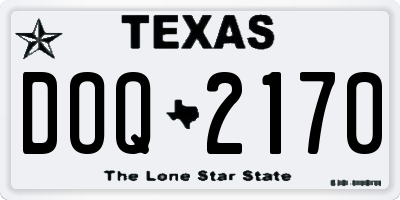 TX license plate DOQ2170