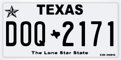 TX license plate DOQ2171