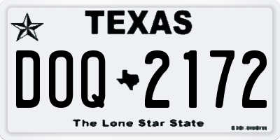 TX license plate DOQ2172
