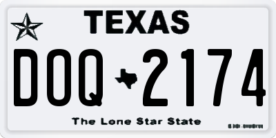 TX license plate DOQ2174