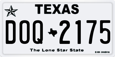 TX license plate DOQ2175