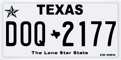 TX license plate DOQ2177