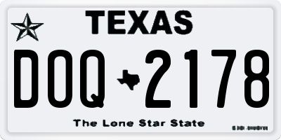TX license plate DOQ2178