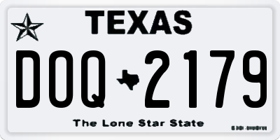 TX license plate DOQ2179