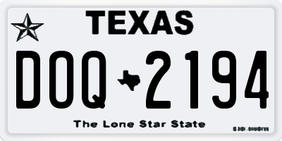 TX license plate DOQ2194