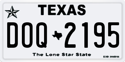TX license plate DOQ2195