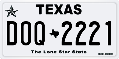 TX license plate DOQ2221