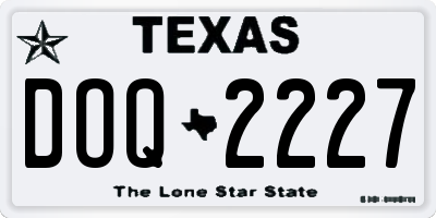 TX license plate DOQ2227