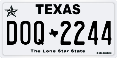 TX license plate DOQ2244