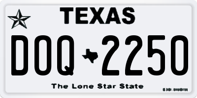TX license plate DOQ2250