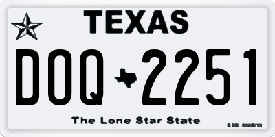 TX license plate DOQ2251