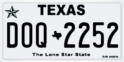 TX license plate DOQ2252