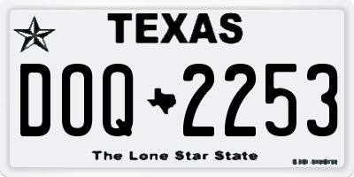 TX license plate DOQ2253