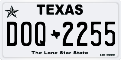 TX license plate DOQ2255