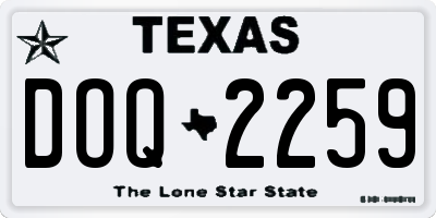 TX license plate DOQ2259