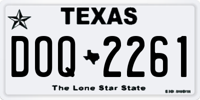 TX license plate DOQ2261