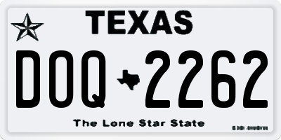 TX license plate DOQ2262