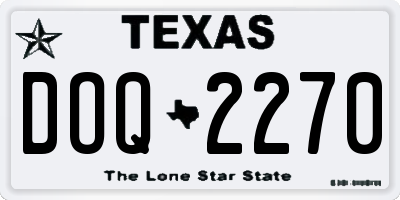 TX license plate DOQ2270