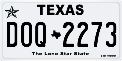 TX license plate DOQ2273