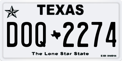 TX license plate DOQ2274