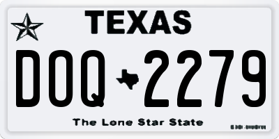 TX license plate DOQ2279