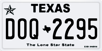 TX license plate DOQ2295