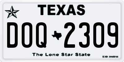 TX license plate DOQ2309