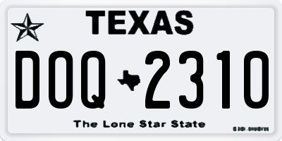 TX license plate DOQ2310