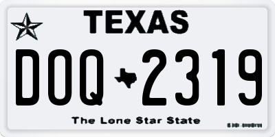 TX license plate DOQ2319