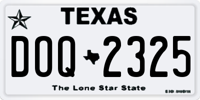 TX license plate DOQ2325