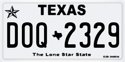 TX license plate DOQ2329