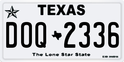 TX license plate DOQ2336