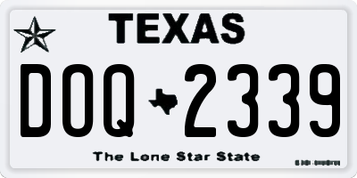 TX license plate DOQ2339