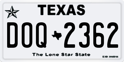 TX license plate DOQ2362
