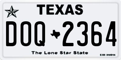 TX license plate DOQ2364