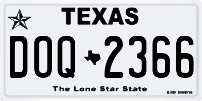 TX license plate DOQ2366
