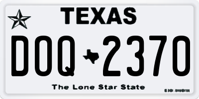 TX license plate DOQ2370