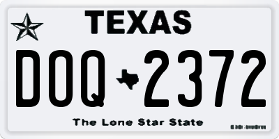 TX license plate DOQ2372