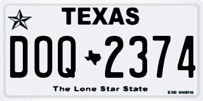 TX license plate DOQ2374