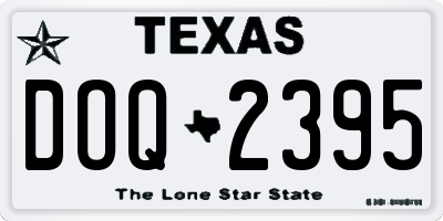 TX license plate DOQ2395