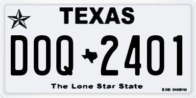 TX license plate DOQ2401