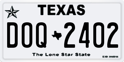 TX license plate DOQ2402