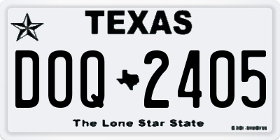 TX license plate DOQ2405