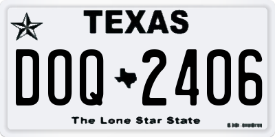 TX license plate DOQ2406