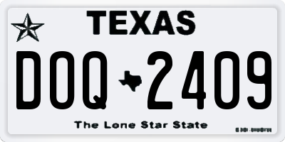 TX license plate DOQ2409