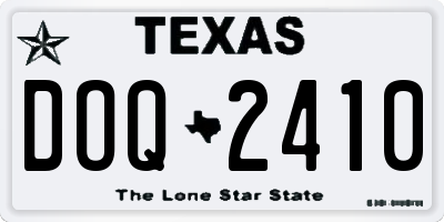 TX license plate DOQ2410