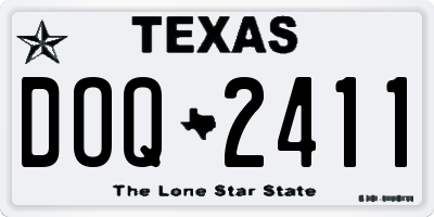 TX license plate DOQ2411