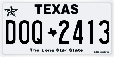 TX license plate DOQ2413