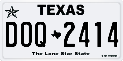 TX license plate DOQ2414
